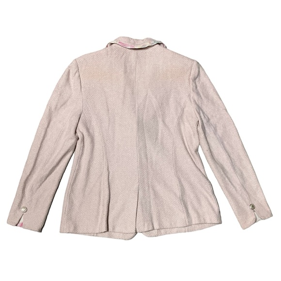 St. John Basics Santana Knit Blazer Jacket Women’s Size 10 in Light Pink - Picture 5 of 8